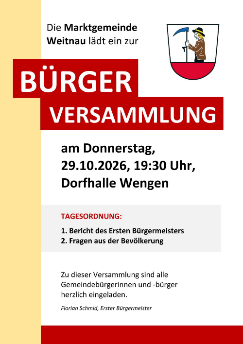 Bürgerversammlung in der Dorfhalle in Wengen